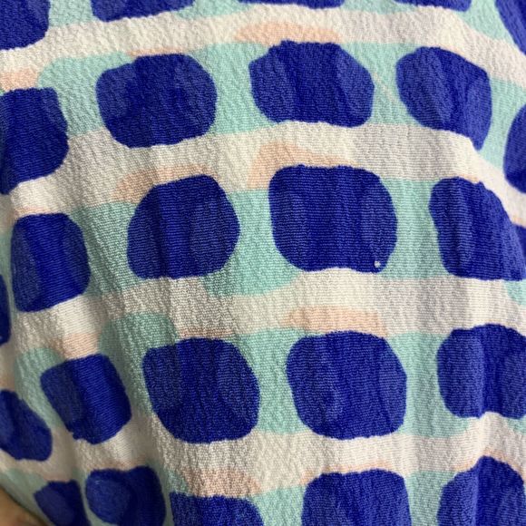 Kate Spade Shorts Romper Blue Seaside Stamp Sleeveless Belted Zip Up Medium - Picture 12 of 12